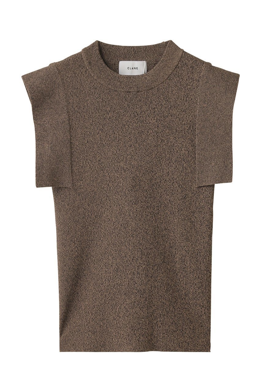 【クラネ/CLANE】のSQUARE SLEEVE KNIT TOPS/ニット インテリア・キッズ・メンズ・レディースファッション・服の通販 founy(ファニー) 　ファッション　Fashion　レディースファッション　Fashion for Women　トップス・カットソー　Cut & Sew Tops　ニット　Knit Tops & Sweaters　カジュアルプルオーバー・ニットトップス　Pullovers & Knit Tops / Casual Pullovers　2025年　2025　2025-2026秋冬・A/W　Autumn/Winter 2025–26 AW25–26　スクエア　Square, Square Shape　スリーブ　Sleeve, Long Sleeve / Short Sleeve　フィット　Fit, Slim Fit　ボトム　Bottoms, Lower Wear　モダン　Modern, Contemporary　無地　Plain, Solid Color　A/W・秋冬　Autumn/Winter　MIX|ID: prp329100004620243 ipo3291000000033138535
