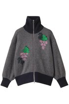 【ミュベール/MUVEIL】のイヌジャカードジップカーディガン 人気、トレンドファッション・服の通販 founy(ファニー) ファッション Fashion レディースファッション Fashion for Women トップス・カットソー Cut & Sew Tops ニット Knit Tops & Sweaters カーディガン・羽織り Layered Style Cardigans 2025年 2025 2025-2026秋冬・A/W Autumn/Winter 2025–26 AW25–26 カーディガン Cardigan, Knitwear フロント Front, Front Design モチーフ Motif, Design Theme A/W・秋冬 Autumn/Winter thumbnail グレー|ID: prp329100004620244 ipo3291000000033138546