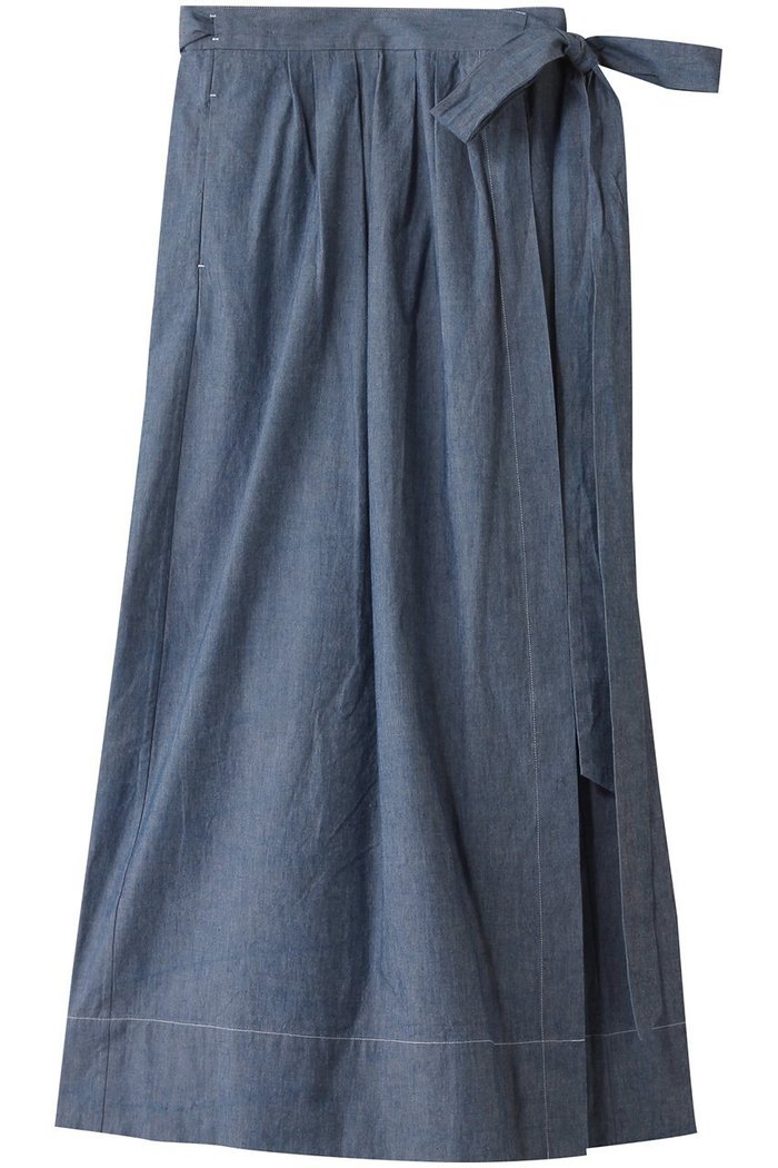 【マイ ウィークネス/MY WEAKNESS】のChambray Skirt インテリア・キッズ・メンズ・レディースファッション・服の通販 founy(ファニー) https://founy.com/ ファッション Fashion レディースファッション Fashion for Women スカート Skirts ロングスカート Long Skirts / Maxi & Midi Skirts ギャザー Gathered, Ruffled シャンブレー Chambray, Denim-Like Fabric フィット Fit, Slim Fit フレア Flare, Flared ラップ Wrap, Wrap Design リボン Ribbon, Bow ロング Long, Long-Length 新作・新入荷 New Arrivals / New In |ID: prp329100004620268 ipo3291000000033138701
