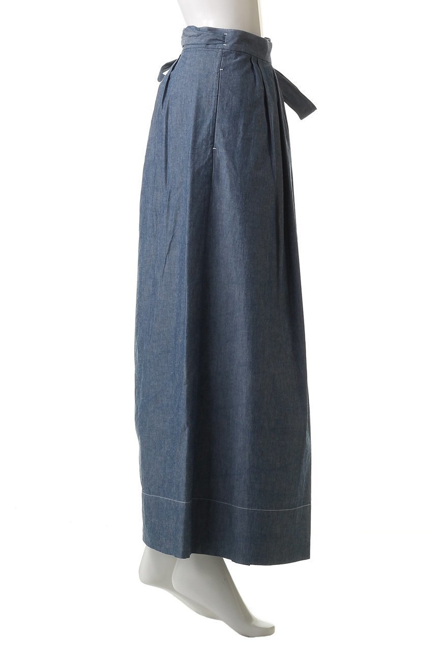 【マイ ウィークネス/MY WEAKNESS】のChambray Skirt 人気、トレンドファッション・服の通販 founy(ファニー) 　ファッション　Fashion　レディースファッション　Fashion for Women　スカート　Skirts　ロングスカート　Long Skirts / Maxi & Midi Skirts　ギャザー　Gathered, Ruffled　シャンブレー　Chambray, Denim-Like Fabric　フィット　Fit, Slim Fit　フレア　Flare, Flared　ラップ　Wrap, Wrap Design　リボン　Ribbon, Bow　ロング　Long, Long-Length　新作・新入荷　New Arrivals / New In　other-3|ID: prp329100004620268 ipo3291000000033138704
