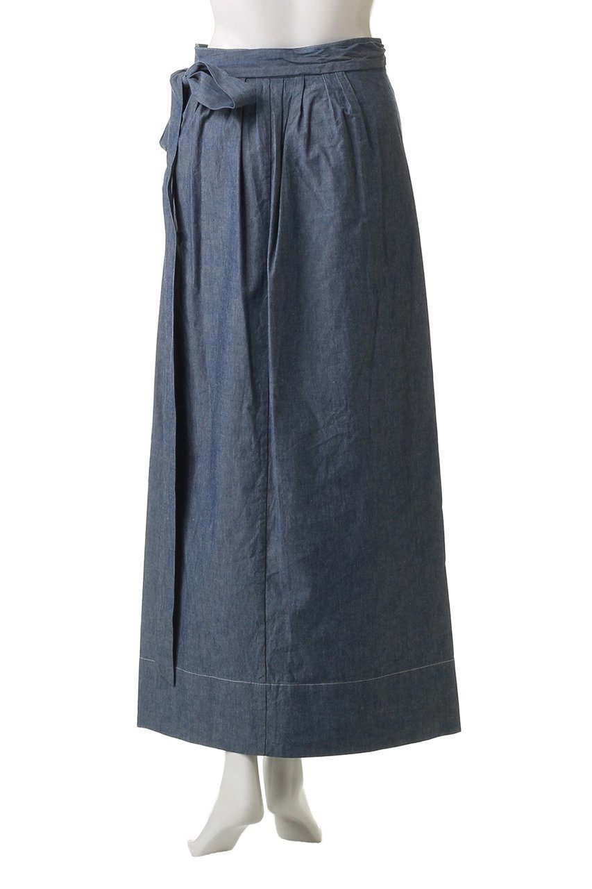 【マイ ウィークネス/MY WEAKNESS】のChambray Skirt 人気、トレンドファッション・服の通販 founy(ファニー) 　ファッション　Fashion　レディースファッション　Fashion for Women　スカート　Skirts　ロングスカート　Long Skirts / Maxi & Midi Skirts　ギャザー　Gathered, Ruffled　シャンブレー　Chambray, Denim-Like Fabric　フィット　Fit, Slim Fit　フレア　Flare, Flared　ラップ　Wrap, Wrap Design　リボン　Ribbon, Bow　ロング　Long, Long-Length　other-4|ID: prp329100004620268 ipo3291000000036131715