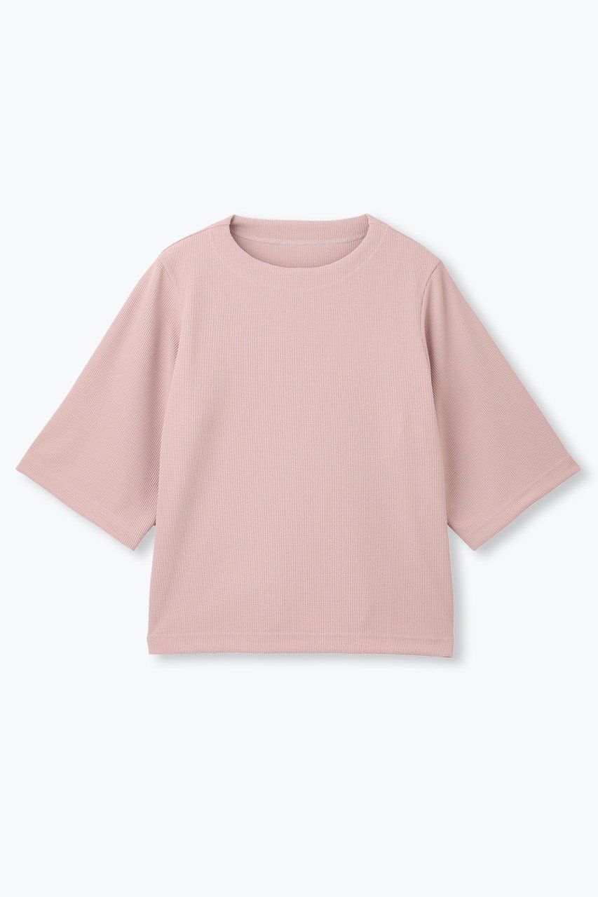 【レリル/lelill】の【日本製】ハイテクワッフルオーバーサイズT インテリア・キッズ・メンズ・レディースファッション・服の通販 founy(ファニー) 　ファッション　Fashion　レディースファッション　Fashion for Women　トップス・カットソー　Cut & Sew Tops　シャツ・ブラウス・オフィスカジュアル　Elegant Blouses & Button-Ups　ロングTシャツ・Tシャツ　Longline T-Shirts & Tees　カットソー・ベーシックTシャツ　Cut-and-Sewn Tops / Stretch Tees & Basics　ショート　Short, Short Length　スリーブ　Sleeve, Long Sleeve / Short Sleeve　ワッフル　Waffle, Waffle Knit　夏　Summer　定番　Standard, Basic Item　新作・新入荷　New Arrivals / New In　日本製　Made In Japan　ピンク|ID: prp329100004620270 ipo3291000000033138864