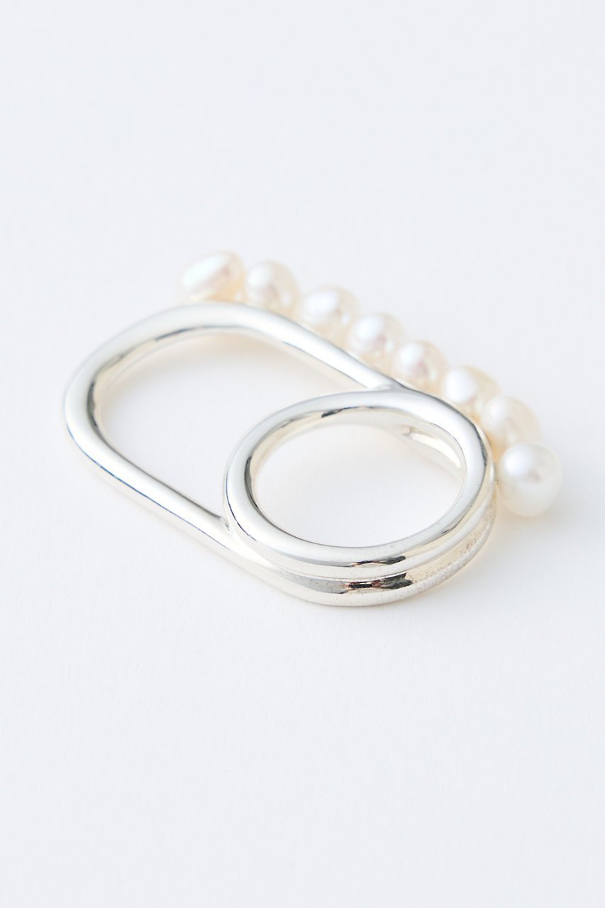【ウィムガゼット/Whim Gazette】の【Hoaw.】パールダブルリング 人気、トレンドファッション・服の通販 founy(ファニー) 　ファッション　Fashion　レディースファッション　Fashion for Women　ジュエリー　Jewelry　アクセサリー　Fashion Accessories　シューズ　Shoes, Footwear　シルバー　Silver, Metallic Silver　ダブル　Double, Double-Breasted　バランス　Balance, Style Balance　パール　Pearl, Pearl Accent　フォルム　Silhouette, Form　モダン　Modern, Contemporary　エレガント 上品　Elegant　other-7|ID: prp329100004621118 ipo3291000000035651032