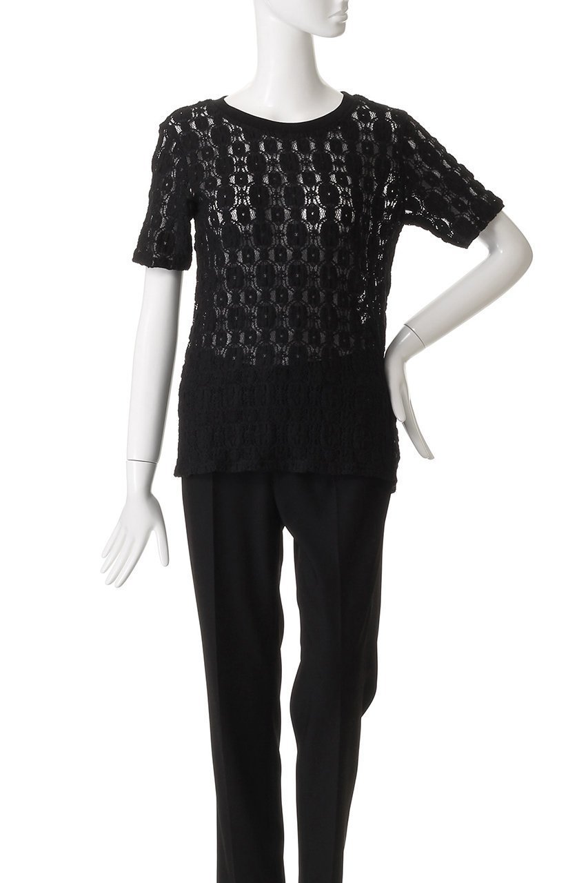 【エリオポール/heliopole】のRUSSELL RACE Tシャツ 人気、トレンドファッション・服の通販 founy(ファニー) 　ファッション　Fashion　レディースファッション　Fashion for Women　トップス・カットソー　Cut & Sew Tops　シャツ・ブラウス・オフィスカジュアル　Elegant Blouses & Button-Ups　ロングTシャツ・Tシャツ　Longline T-Shirts & Tees　カットソー・ベーシックTシャツ　Cut-and-Sewn Tops / Stretch Tees & Basics　2025年　2025　2025-2026秋冬・A/W　Autumn/Winter 2025–26 AW25–26　コンパクト　Compact, Small Size　ショート　Short, Short Length　スリーブ　Sleeve, Long Sleeve / Short Sleeve　ダウン　Down, Puffer　デニム　Denim, Jeans Material　ラッセル　Raschel, Raschel Lace　レース　Lace, Lace Fabric　エレガント 上品　Elegant　A/W・秋冬　Autumn/Winter　other-2|ID: prp329100004621143 ipo3291000000033154871