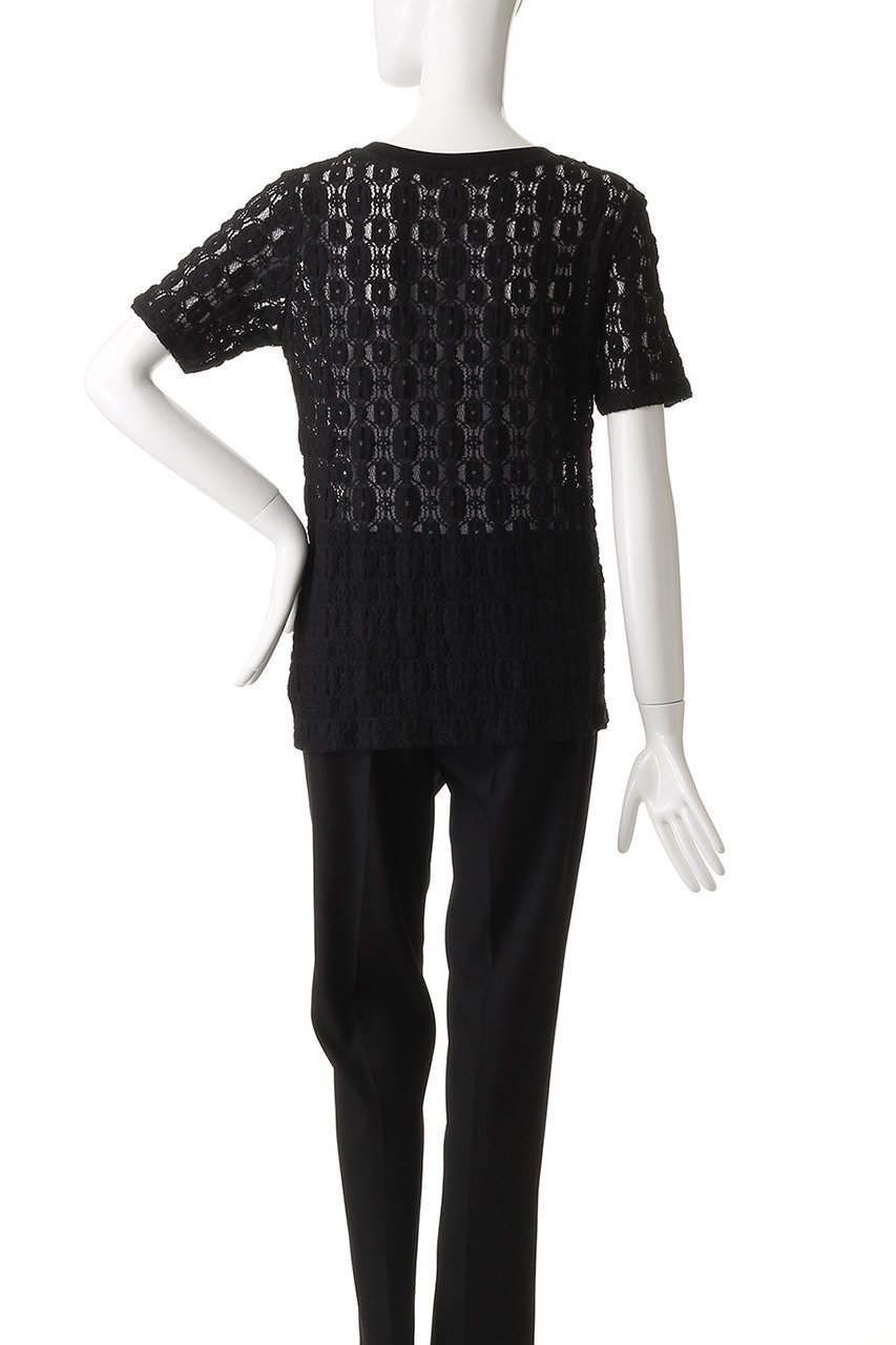【エリオポール/heliopole】のRUSSELL RACE Tシャツ 人気、トレンドファッション・服の通販 founy(ファニー) 　ファッション　Fashion　レディースファッション　Fashion for Women　トップス・カットソー　Cut & Sew Tops　シャツ・ブラウス・オフィスカジュアル　Elegant Blouses & Button-Ups　ロングTシャツ・Tシャツ　Longline T-Shirts & Tees　カットソー・ベーシックTシャツ　Cut-and-Sewn Tops / Stretch Tees & Basics　2025年　2025　2025-2026秋冬・A/W　Autumn/Winter 2025–26 AW25–26　コンパクト　Compact, Small Size　ショート　Short, Short Length　スリーブ　Sleeve, Long Sleeve / Short Sleeve　ダウン　Down, Puffer　デニム　Denim, Jeans Material　ラッセル　Raschel, Raschel Lace　レース　Lace, Lace Fabric　エレガント 上品　Elegant　A/W・秋冬　Autumn/Winter　other-4|ID: prp329100004621143 ipo3291000000033154876