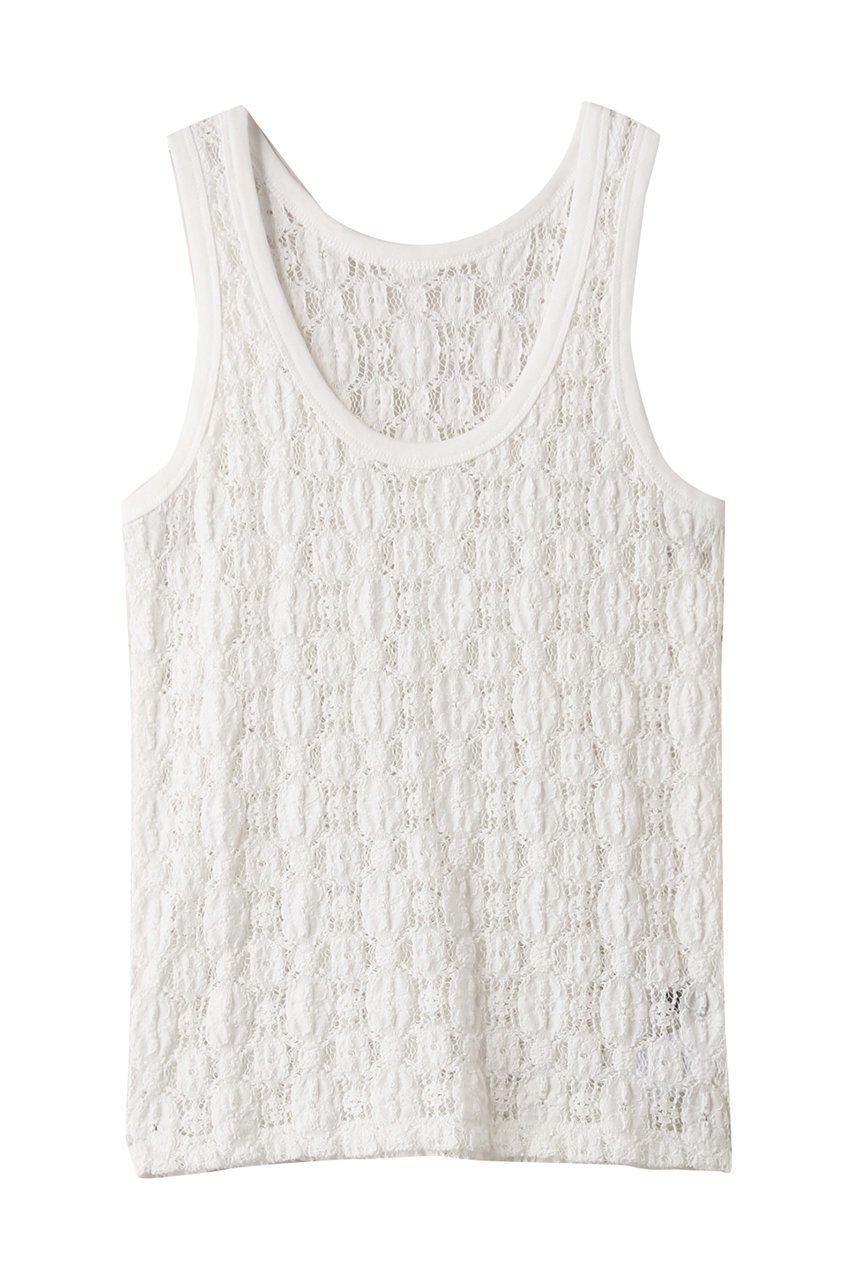 【エリオポール/heliopole】のRUSSELL RACE タンクトップ インテリア・キッズ・メンズ・レディースファッション・服の通販 founy(ファニー) ファッション Fashion レディースファッション Fashion for Women トップス・カットソー Cut & Sew Tops キャミソール&ノースリーブ Camisoles & Sleeveless Tops シャツ・ブラウス・オフィスカジュアル Elegant Blouses & Button-Ups ロングTシャツ・Tシャツ Longline T-Shirts & Tees カットソー・ベーシックTシャツ Cut-and-Sewn Tops / Stretch Tees & Basics キャミソール Camisole, Spaghetti Strap Top コンパクト Compact, Small Size タンク Tank Top, Sleeveless Top ラッセル Raschel, Raschel Lace レース Lace, Lace Fabric エレガント 上品 Elegant ホワイト|ID: prp329100004621145 ipo3291000000035496009