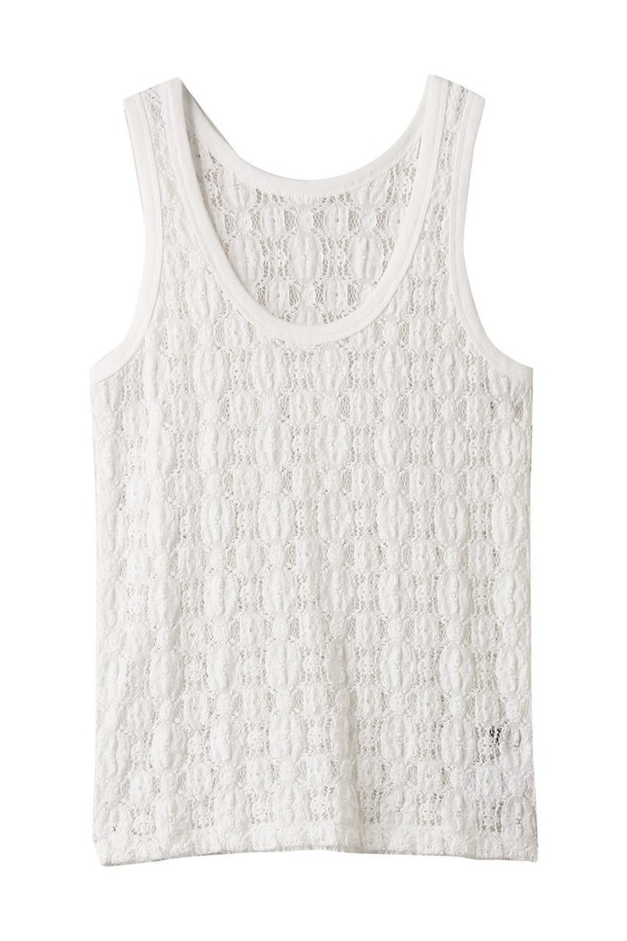 【エリオポール/heliopole】のRUSSELL RACE タンクトップ インテリア・キッズ・メンズ・レディースファッション・服の通販 founy(ファニー) https://founy.com/ ファッション Fashion レディースファッション Fashion for Women トップス・カットソー Cut & Sew Tops キャミソール&ノースリーブ Camisoles & Sleeveless Tops シャツ・ブラウス・オフィスカジュアル Elegant Blouses & Button-Ups ロングTシャツ・Tシャツ Longline T-Shirts & Tees カットソー・ベーシックTシャツ Cut-and-Sewn Tops / Stretch Tees & Basics キャミソール Camisole, Spaghetti Strap Top コンパクト Compact, Small Size タンク Tank Top, Sleeveless Top ラッセル Raschel, Raschel Lace レース Lace, Lace Fabric エレガント 上品 Elegant |ID: prp329100004621145 ipo3291000000036063154