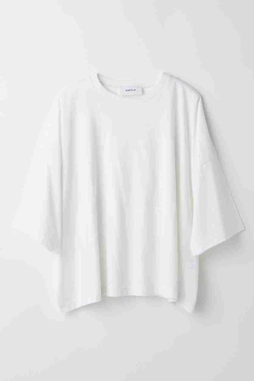 【エンフォルド/ENFOLD】のBOX T-SHIRT/Tシャツ インテリア・キッズ・メンズ・レディースファッション・服の通販 founy(ファニー) ファッション Fashion レディースファッション Fashion for Women トップス・カットソー Cut & Sew Tops シャツ・ブラウス・オフィスカジュアル Elegant Blouses & Button-Ups ロングTシャツ・Tシャツ Longline T-Shirts & Tees カットソー・ベーシックTシャツ Cut-and-Sewn Tops / Stretch Tees & Basics おすすめ Recommended / Our Picks ショート Short, Short Length スリーブ Sleeve, Long Sleeve / Short Sleeve ルーズ Loose, Oversized ホワイト|ID: prp329100004621159 ipo3291000000033154948
