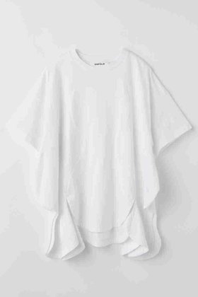 【エンフォルド/ENFOLD】のCURVE-SILHOUETTE T-SHIRT/Tシャツ 人気、トレンドファッション・服の通販 founy(ファニー) ファッション Fashion レディースファッション Fashion for Women トップス・カットソー Cut & Sew Tops シャツ・ブラウス・オフィスカジュアル Elegant Blouses & Button-Ups ロングTシャツ・Tシャツ Longline T-Shirts & Tees カットソー・ベーシックTシャツ Cut-and-Sewn Tops / Stretch Tees & Basics ショート Short, Short Length スリーブ Sleeve, Long Sleeve / Short Sleeve フロント Front, Front Design ベスト Vest, Waistcoat 今季 This Season, Current Season 再入荷 Restock / Back in Stock |ID:prp329100004621163
