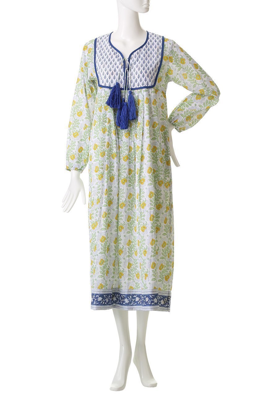 【エスゼット ブロックプリント/SZ Blockprints】のKITTY DRESS ESSA タッセル付きコットンドレス 人気、トレンドファッション・服の通販 founy(ファニー) 　ファッション　Fashion　レディースファッション　Fashion for Women　ワンピース　Dresses　フォーマル・パーティードレス・結婚式用ドレス　Elegant & Casual Dresses　チュニック　Tunic Tops & Dresses　2025年　2025　2025-2026秋冬・A/W　Autumn/Winter 2025–26 AW25–26　キルティング　Quilted, Quilting　タッセル　Tassel, Fringe　チュニック　Tunic, Long Top　ドレス　Dress, One-Piece　フラワー　Flower, Floral　モチーフ　Motif, Design Theme　A/W・秋冬　Autumn/Winter　other-2|ID: prp329100004621166 ipo3291000000033154986