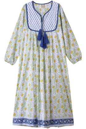 【エスゼット ブロックプリント/SZ Blockprints】 KITTY DRESS ESSA タッセル付きコットンドレス人気、トレンドファッション・服の通販 founy(ファニー) ファッション Fashion レディースファッション Fashion for Women ワンピース Dresses フォーマル・パーティードレス・結婚式用ドレス Elegant & Casual Dresses チュニック Tunic Tops & Dresses キルティング Quilted, Quilting タッセル Tassel, Fringe チュニック Tunic, Long Top ドレス Dress, One-Piece フラワー Flower, Floral モチーフ Motif, Design Theme |ID:prp329100004621166