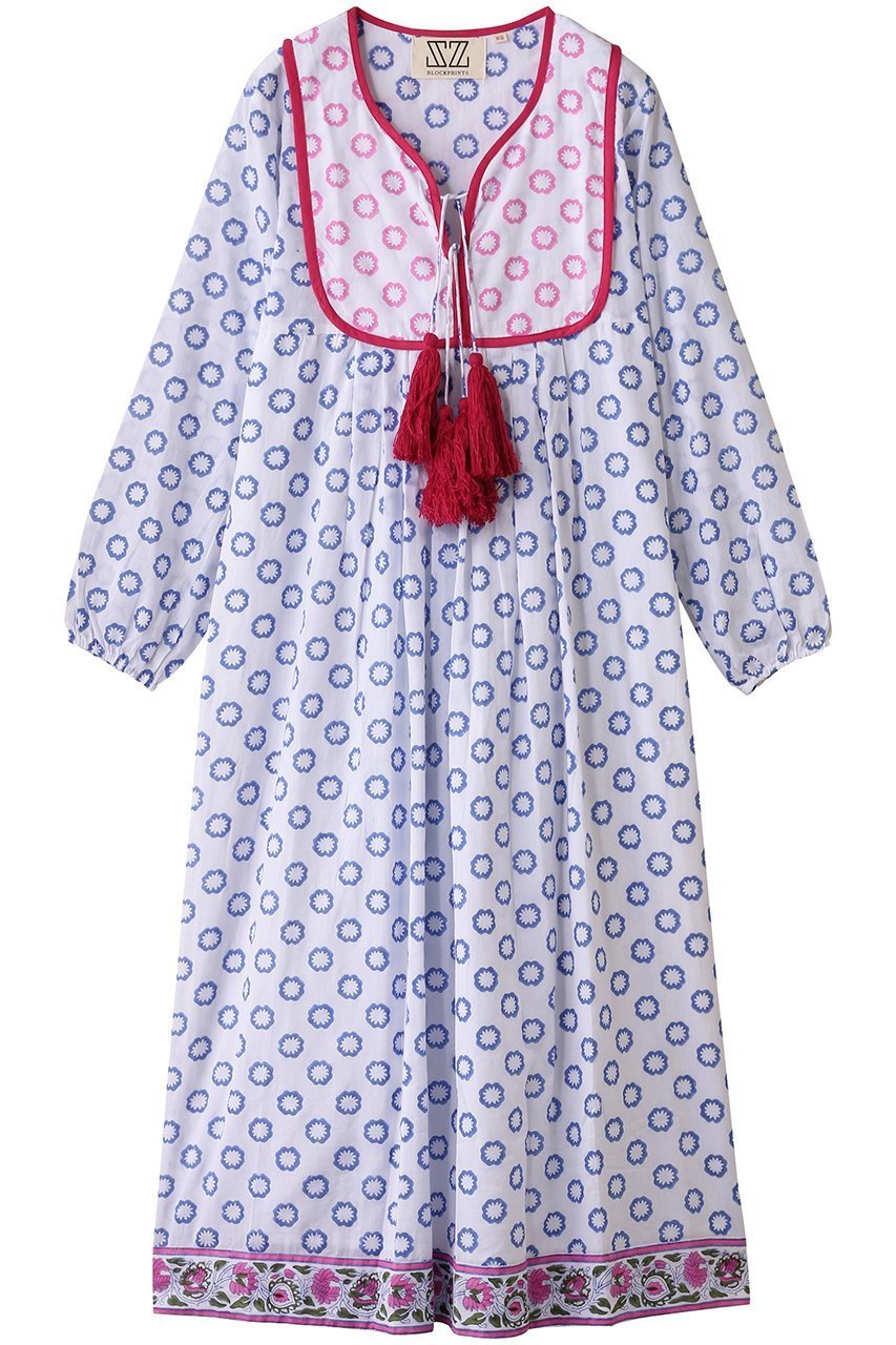【エスゼット ブロックプリント/SZ Blockprints】のKITTY DRESS DAFFODIL タッセル付きドレス インテリア・キッズ・メンズ・レディースファッション・服の通販 founy(ファニー) 　ファッション　Fashion　レディースファッション　Fashion for Women　ワンピース　Dresses　フォーマル・パーティードレス・結婚式用ドレス　Elegant & Casual Dresses　チュニック　Tunic Tops & Dresses　2025年　2025　2025-2026秋冬・A/W　Autumn/Winter 2025–26 AW25–26　オリエンタル　Oriental Pattern　タッセル　Tassel, Fringe　チュニック　Tunic, Long Top　ドレス　Dress, One-Piece　プリント　Print, Printed Pattern　リラックス　Relax, Relaxed Fit　A/W・秋冬　Autumn/Winter　ホワイト|ID: prp329100004621169 ipo3291000000033155001