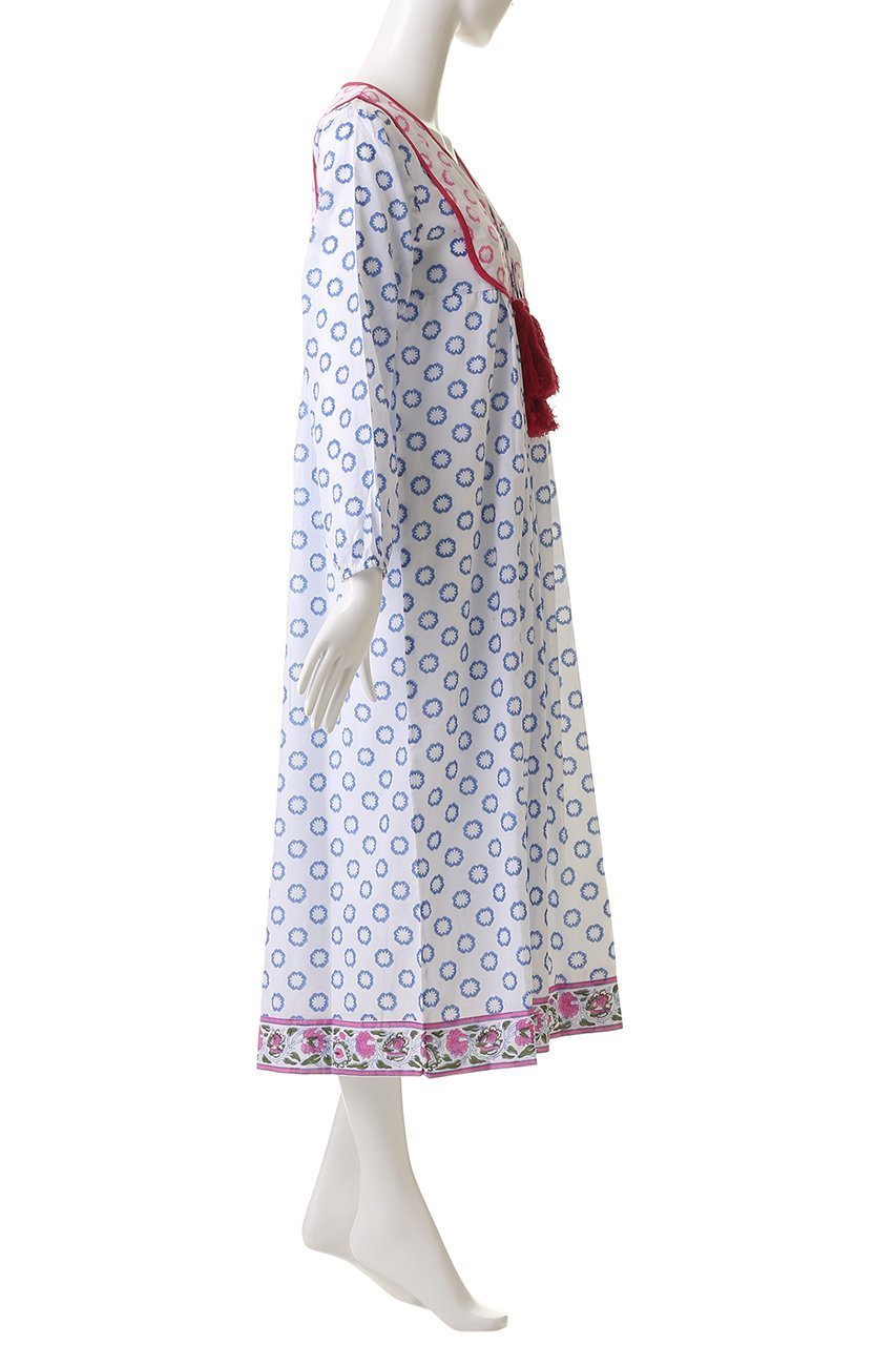 【エスゼット ブロックプリント/SZ Blockprints】のKITTY DRESS DAFFODIL タッセル付きドレス 人気、トレンドファッション・服の通販 founy(ファニー) 　ファッション　Fashion　レディースファッション　Fashion for Women　ワンピース　Dresses　フォーマル・パーティードレス・結婚式用ドレス　Elegant & Casual Dresses　チュニック　Tunic Tops & Dresses　2025年　2025　2025-2026秋冬・A/W　Autumn/Winter 2025–26 AW25–26　オリエンタル　Oriental Pattern　タッセル　Tassel, Fringe　チュニック　Tunic, Long Top　ドレス　Dress, One-Piece　プリント　Print, Printed Pattern　リラックス　Relax, Relaxed Fit　A/W・秋冬　Autumn/Winter　other-3|ID: prp329100004621169 ipo3291000000033155003
