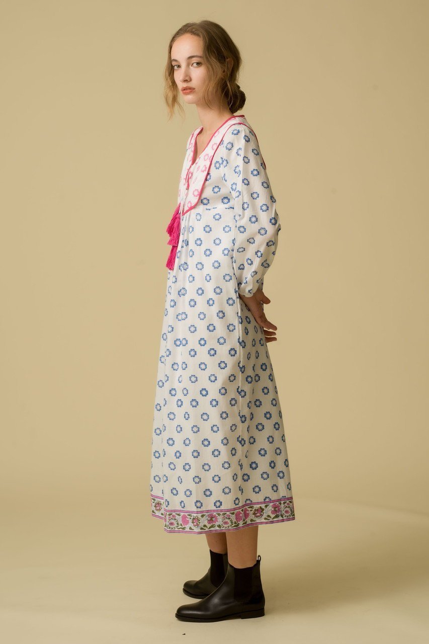 【エスゼット ブロックプリント/SZ Blockprints】のKITTY DRESS DAFFODIL タッセル付きドレス 人気、トレンドファッション・服の通販 founy(ファニー) 　ファッション　Fashion　レディースファッション　Fashion for Women　ワンピース　Dresses　フォーマル・パーティードレス・結婚式用ドレス　Elegant & Casual Dresses　チュニック　Tunic Tops & Dresses　オリエンタル　Oriental Pattern　タッセル　Tassel, Fringe　チュニック　Tunic, Long Top　ドレス　Dress, One-Piece　プリント　Print, Printed Pattern　リラックス　Relax, Relaxed Fit　other-6|ID: prp329100004621169 ipo3291000000033181904