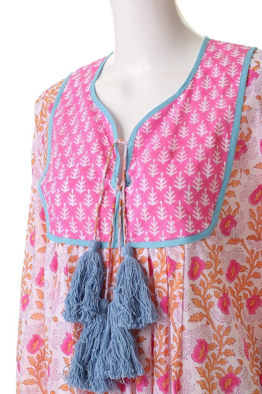 【エスゼット ブロックプリント/SZ Blockprints】のKITTY DRESS ESSA タッセル付きコットンドレス 人気、トレンドファッション・服の通販 founy(ファニー) 　ファッション　Fashion　レディースファッション　Fashion for Women　ワンピース　Dresses　フォーマル・パーティードレス・結婚式用ドレス　Elegant & Casual Dresses　チュニック　Tunic Tops & Dresses　2025年　2025　2025-2026秋冬・A/W　Autumn/Winter 2025–26 AW25–26　オリエンタル　Oriental Pattern　タッセル　Tassel, Fringe　チュニック　Tunic, Long Top　ドレス　Dress, One-Piece　リゾート　Resort, Vacation Style　旅行　Travel　A/W・秋冬　Autumn/Winter　other-5|ID: prp329100004621175 ipo3291000000033155043