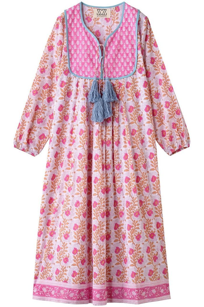 【エスゼット ブロックプリント/SZ Blockprints】のKITTY DRESS ESSA タッセル付きコットンドレス インテリア・キッズ・メンズ・レディースファッション・服の通販 founy(ファニー) https://founy.com/ ファッション Fashion レディースファッション Fashion for Women ワンピース Dresses フォーマル・パーティードレス・結婚式用ドレス Elegant & Casual Dresses チュニック Tunic Tops & Dresses オリエンタル Oriental Pattern タッセル Tassel, Fringe チュニック Tunic, Long Top ドレス Dress, One-Piece リゾート Resort, Vacation Style 旅行 Travel |ID: prp329100004621175 ipo3291000000036063217