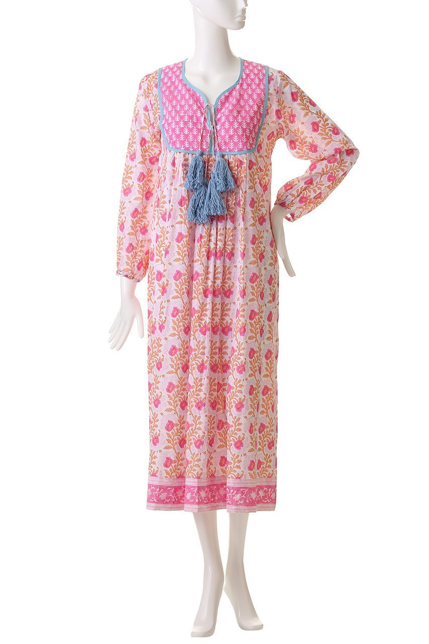 【エスゼット ブロックプリント/SZ Blockprints】のKITTY DRESS ESSA タッセル付きコットンドレス 人気、トレンドファッション・服の通販 founy(ファニー) 　ファッション　Fashion　レディースファッション　Fashion for Women　ワンピース　Dresses　フォーマル・パーティードレス・結婚式用ドレス　Elegant & Casual Dresses　チュニック　Tunic Tops & Dresses　オリエンタル　Oriental Pattern　タッセル　Tassel, Fringe　チュニック　Tunic, Long Top　ドレス　Dress, One-Piece　リゾート　Resort, Vacation Style　旅行　Travel　other-2|ID: prp329100004621175 ipo3291000000036063219