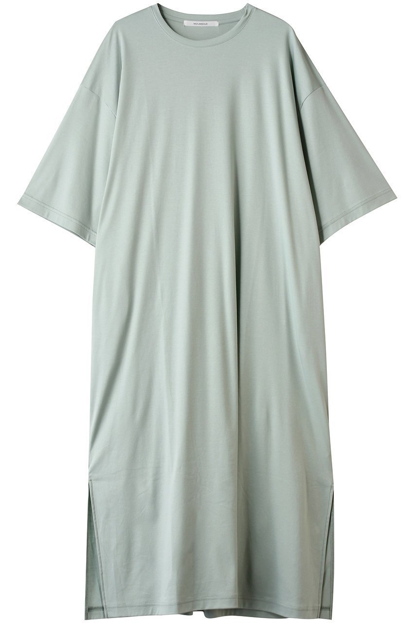 【ミディウミソリッド/MIDIUMISOLID】のrelax slit OP ワンピース インテリア・キッズ・メンズ・レディースファッション・服の通販 founy(ファニー) 　ファッション　Fashion　レディースファッション　Fashion for Women　ワンピース　Dresses　チュニック　Tunic Tops & Dresses　シンプル　Simple, Minimal　スリット　Slit, Slit Detail　チュニック　Tunic, Long Top　リラックス　Relax, Relaxed Fit　ロング　Long, Long-Length　green|ID: prp329100004621179 ipo3291000000035922846