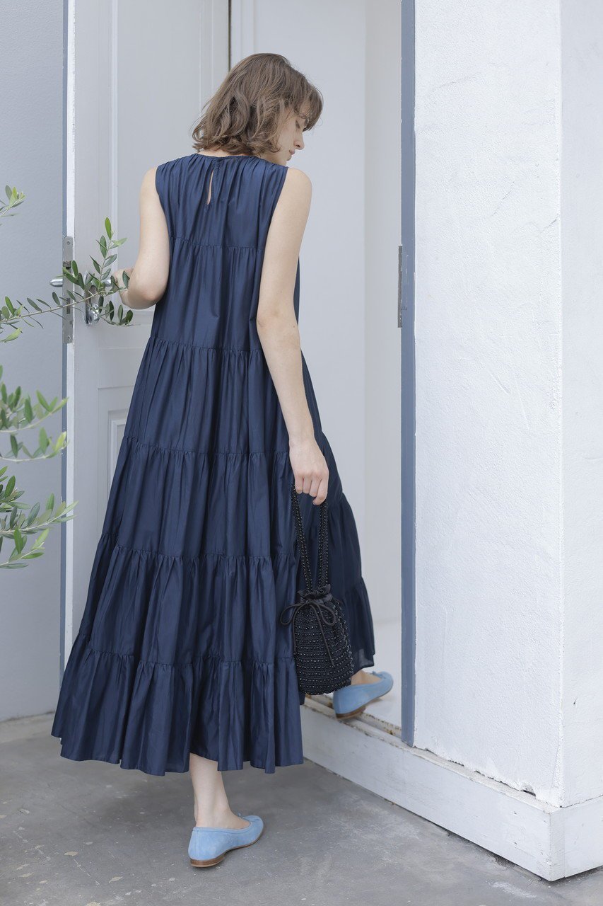【マーレット/MERLETTE】の【日本限定】CARON クルーネックアンクル丈ティアードドレス 人気、トレンドファッション・服の通販 founy(ファニー) 　ファッション　Fashion　レディースファッション　Fashion for Women　ワンピース　Dresses　フォーマル・パーティードレス・結婚式用ドレス　Elegant & Casual Dresses　チュニック　Tunic Tops & Dresses　インナー　Innerwear　カットソー　Cut and Sewn Top　タートルネック　Turtleneck, High Neck　チュニック　Tunic, Long Top　ドレス　Dress, One-Piece　マキシ　Maxi, Full Length　エレガント 上品　Elegant　人気　Popular, Best Seller　other-8|ID: prp329100004621181 ipo3291000000036225669