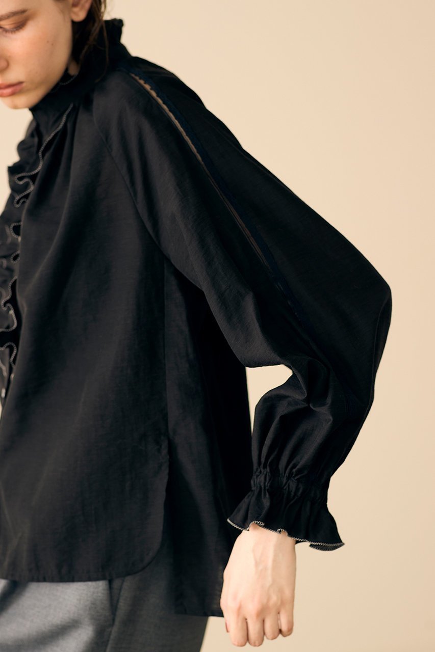 【マリリンムーン/MARILYN MOON】のシアージャボレースブラウス 人気、トレンドファッション・服の通販 founy(ファニー) 　ファッション　Fashion　レディースファッション　Fashion for Women　トップス・カットソー　Cut & Sew Tops　シャツ・ブラウス・オフィスカジュアル　Elegant Blouses & Button-Ups　2025年　2025　2025-2026秋冬・A/W　Autumn/Winter 2025–26 AW25–26　おすすめ　Recommended / Our Picks　ギャザー　Gathered, Ruffled　クラシック　Classic, Timeless Style　シアー　Sheer, See-Through　スリーブ　Sleeve, Long Sleeve / Short Sleeve　バランス　Balance, Style Balance　フリル　Frill, Ruffle　モダン　Modern, Contemporary　レース　Lace, Lace Fabric　ロング　Long, Long-Length　夏　Summer　A/W・秋冬　Autumn/Winter　other-7|ID: prp329100004621189 ipo3291000000033155167