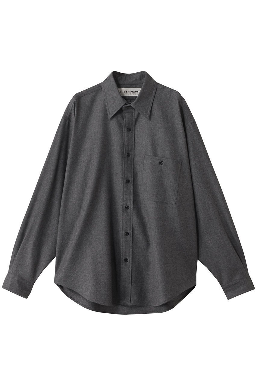 【シンゾーン/Shinzone】のウールダディーシャツ インテリア・キッズ・メンズ・レディースファッション・服の通販 founy(ファニー) 　ファッション　Fashion　レディースファッション　Fashion for Women　トップス・カットソー　Cut & Sew Tops　シャツ・ブラウス・オフィスカジュアル　Elegant Blouses & Button-Ups　2025年　2025　2025-2026秋冬・A/W　Autumn/Winter 2025–26 AW25–26　スリーブ　Sleeve, Long Sleeve / Short Sleeve　ロング　Long, Long-Length　人気　Popular, Best Seller　定番　Standard, Basic Item　日本製　Made In Japan　無地　Plain, Solid Color　A/W・秋冬　Autumn/Winter　羽織　Haori, Light Jacket　チャコールグレー|ID: prp329100004621191 ipo3291000000033155175
