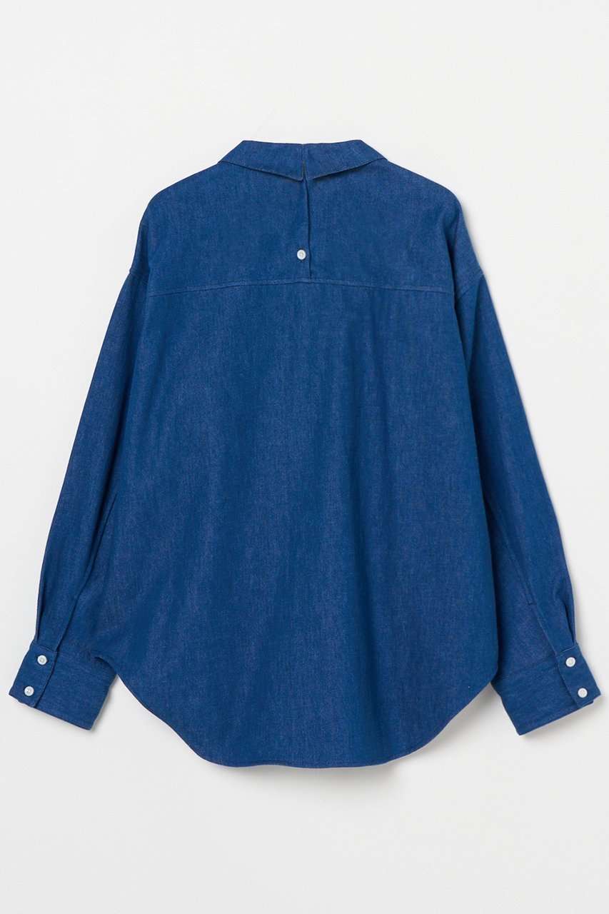 【イロット/IIROT】のINDIGO デニムシャツ 人気、トレンドファッション・服の通販 founy(ファニー) 　ファッション　Fashion　レディースファッション　Fashion for Women　トップス・カットソー　Cut & Sew Tops　シャツ・ブラウス・オフィスカジュアル　Elegant Blouses & Button-Ups　スリーブ　Sleeve, Long Sleeve / Short Sleeve　デニム　Denim, Jeans Material　フロント　Front, Front Design　ロング　Long, Long-Length　エレガント 上品　Elegant　other-2|ID: prp329100004621197 ipo3291000000036063252