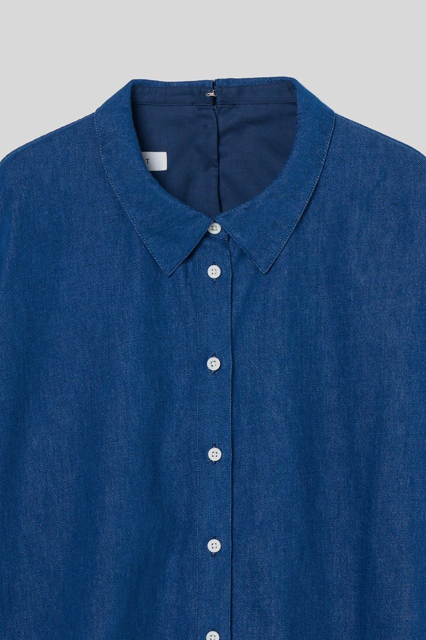 【イロット/IIROT】のINDIGO デニムシャツ 人気、トレンドファッション・服の通販 founy(ファニー) 　ファッション　Fashion　レディースファッション　Fashion for Women　トップス・カットソー　Cut & Sew Tops　シャツ・ブラウス・オフィスカジュアル　Elegant Blouses & Button-Ups　スリーブ　Sleeve, Long Sleeve / Short Sleeve　デニム　Denim, Jeans Material　フロント　Front, Front Design　ロング　Long, Long-Length　エレガント 上品　Elegant　other-4|ID: prp329100004621197 ipo3291000000036063255
