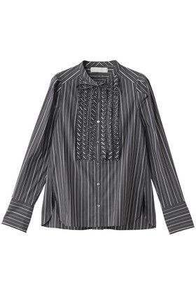 【マリリンムーン/MARILYN MOON】 タックフリルストライプブラウス人気、トレンドファッション・服の通販 founy(ファニー) ファッション Fashion レディースファッション Fashion for Women トップス・カットソー Cut & Sew Tops シャツ・ブラウス・オフィスカジュアル Elegant Blouses & Button-Ups オケージョン Occasion Wear カフス Cuff Design クラシック Classic, Timeless Style ショルダー Shoulder, Shoulder Strap ストライプ Stripe, Striped Pattern スリーブ Sleeve, Long Sleeve / Short Sleeve フィット Fit, Slim Fit フリル Frill, Ruffle モダン Modern, Contemporary リボン Ribbon, Bow ロング Long, Long-Length ビジネス 仕事 通勤 Business / Work / Commuting |ID:prp329100004621201