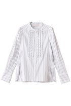 【マリリンムーン/MARILYN MOON】のタックフリルストライプブラウス ホワイト|ID: prp329100004621201 ipo3291000000035964855