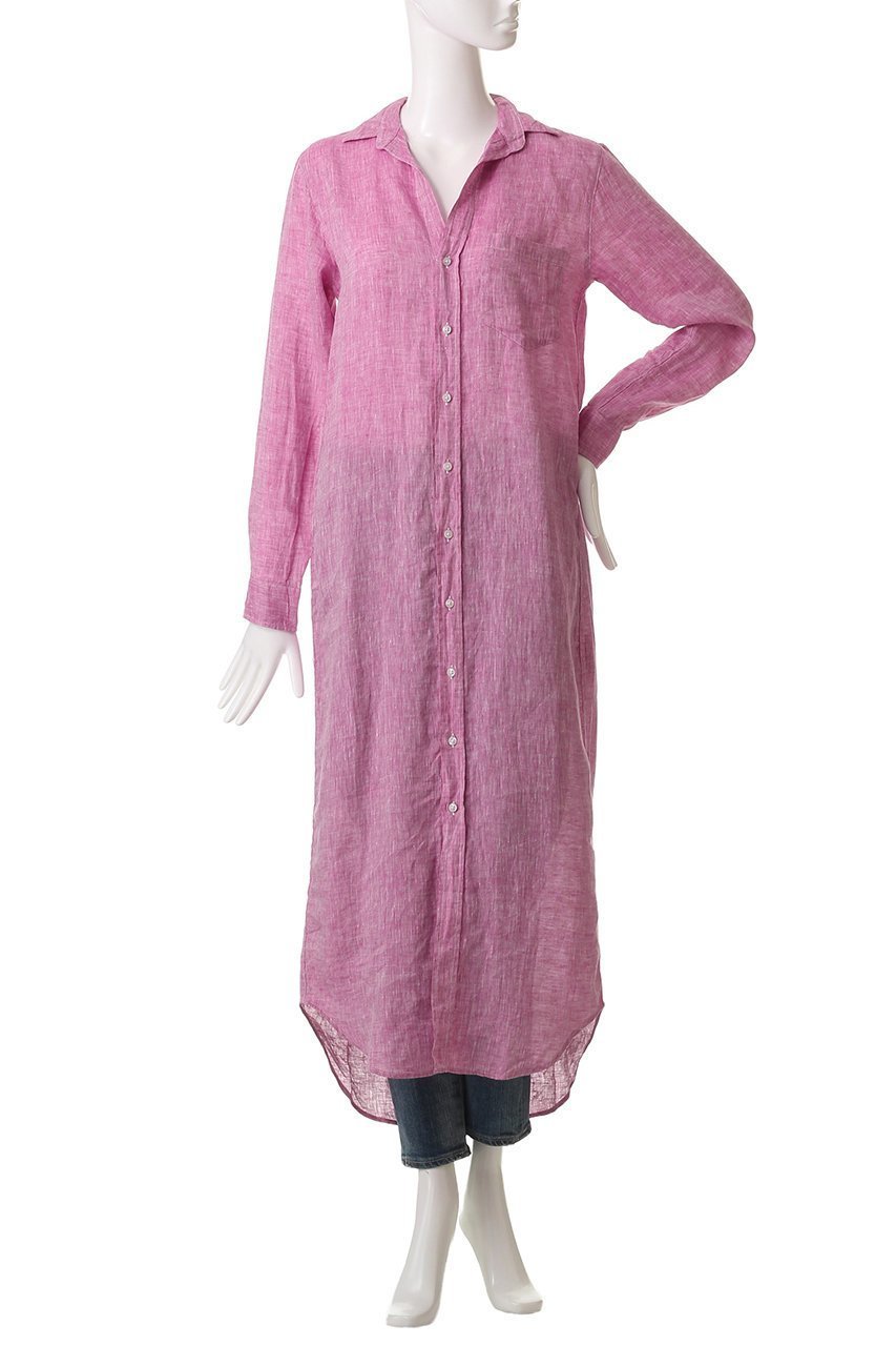 【フランク&アイリーン/Frank&Eileen】のRORY イタリアンリネン パープル ロングシャツ 人気、トレンドファッション・服の通販 founy(ファニー) 　ファッション　Fashion　レディースファッション　Fashion for Women　トップス・カットソー　Cut & Sew Tops　シャツ・ブラウス・オフィスカジュアル　Elegant Blouses & Button-Ups　スリーブ　Sleeve, Long Sleeve / Short Sleeve　パープル　Purple, Violet　リネン　Linen, Linen Fabric　ロング　Long, Long-Length　羽織　Haori, Light Jacket　other-2|ID: prp329100004621203 ipo3291000000035375401