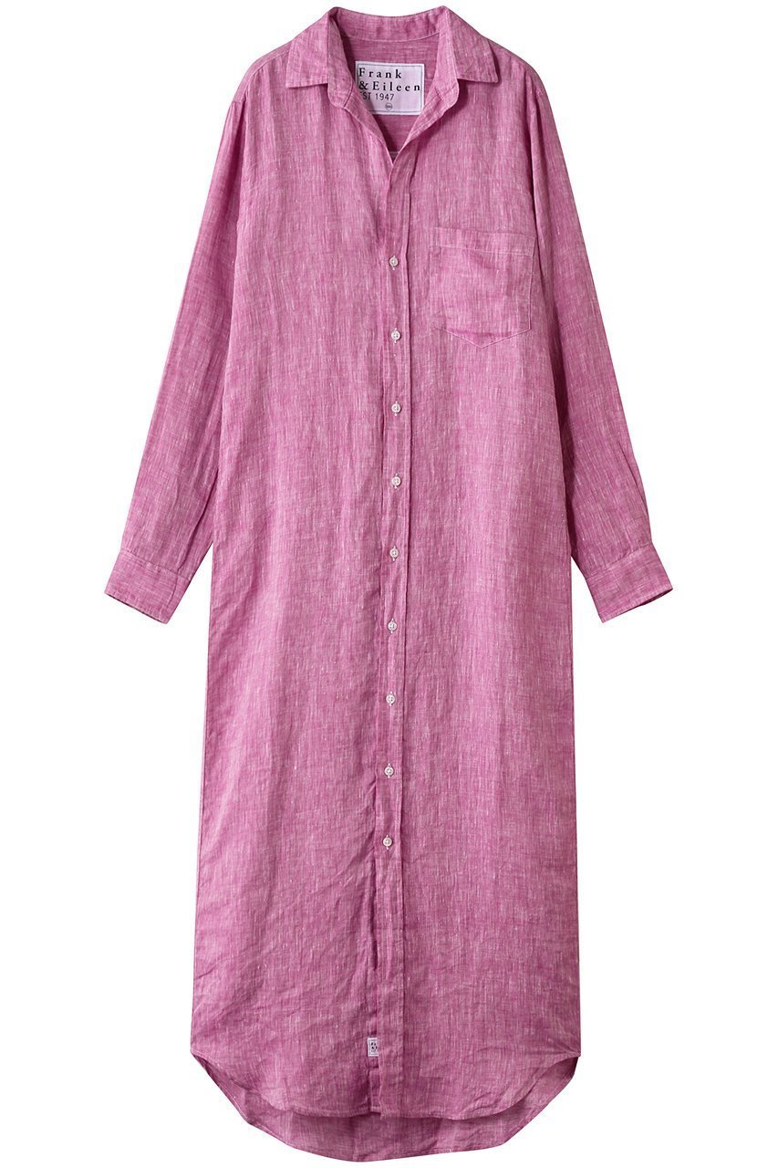 【フランク&アイリーン/Frank&Eileen】のRORY イタリアンリネン パープル ロングシャツ 人気、トレンドファッション・服の通販 founy(ファニー) 　ファッション　Fashion　レディースファッション　Fashion for Women　トップス・カットソー　Cut & Sew Tops　シャツ・ブラウス・オフィスカジュアル　Elegant Blouses & Button-Ups　スリーブ　Sleeve, Long Sleeve / Short Sleeve　パープル　Purple, Violet　リネン　Linen, Linen Fabric　ロング　Long, Long-Length　羽織　Haori, Light Jacket　 other-1|ID: prp329100004621203 ipo3291000000035826265
