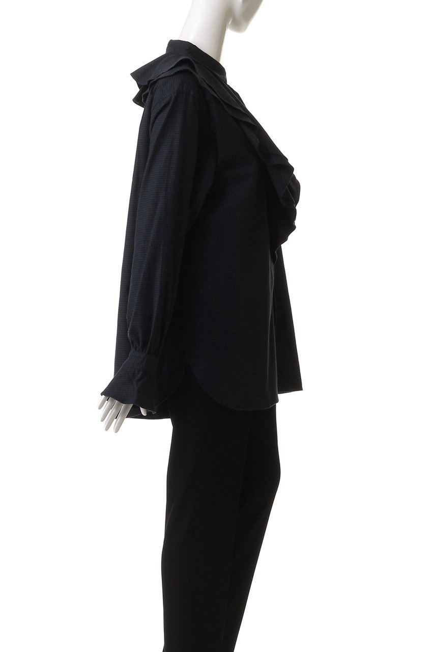 【オブラダ/Oblada】のラッフルシャツ(CHECK) 人気、トレンドファッション・服の通販 founy(ファニー) 　ファッション　Fashion　レディースファッション　Fashion for Women　トップス・カットソー　Cut & Sew Tops　シャツ・ブラウス・オフィスカジュアル　Elegant Blouses & Button-Ups　2025年　2025　2025-2026秋冬・A/W　Autumn/Winter 2025–26 AW25–26　スリーブ　Sleeve, Long Sleeve / Short Sleeve　バランス　Balance, Style Balance　ラッフル　Ruffle, Frill　ロング　Long, Long-Length　A/W・秋冬　Autumn/Winter　other-3|ID: prp329100004621206 ipo3291000000033155279
