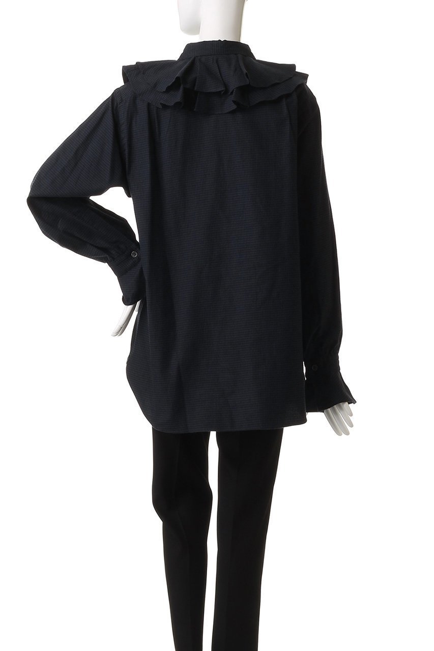 【オブラダ/Oblada】のラッフルシャツ(CHECK) 人気、トレンドファッション・服の通販 founy(ファニー) 　ファッション　Fashion　レディースファッション　Fashion for Women　トップス・カットソー　Cut & Sew Tops　シャツ・ブラウス・オフィスカジュアル　Elegant Blouses & Button-Ups　2025年　2025　2025-2026秋冬・A/W　Autumn/Winter 2025–26 AW25–26　スリーブ　Sleeve, Long Sleeve / Short Sleeve　バランス　Balance, Style Balance　ラッフル　Ruffle, Frill　ロング　Long, Long-Length　A/W・秋冬　Autumn/Winter　other-4|ID: prp329100004621206 ipo3291000000033155281