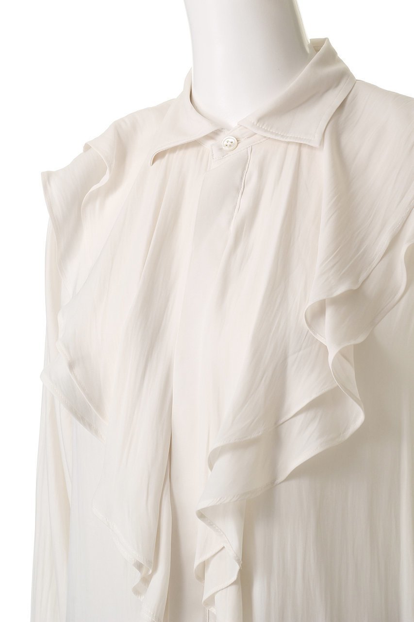 【オブラダ/Oblada】のラッフルシャツ(PLAIN) 人気、トレンドファッション・服の通販 founy(ファニー) 　ファッション　Fashion　レディースファッション　Fashion for Women　トップス・カットソー　Cut & Sew Tops　シャツ・ブラウス・オフィスカジュアル　Elegant Blouses & Button-Ups　2025年　2025　2025-2026秋冬・A/W　Autumn/Winter 2025–26 AW25–26　スリーブ　Sleeve, Long Sleeve / Short Sleeve　ラッフル　Ruffle, Frill　ロング　Long, Long-Length　エレガント 上品　Elegant　A/W・秋冬　Autumn/Winter　other-5|ID: prp329100004621208 ipo3291000000033155292