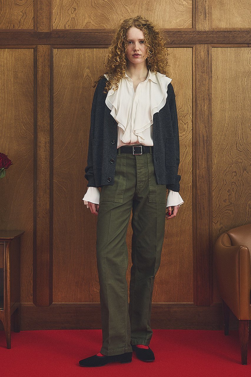 【オブラダ/Oblada】のラッフルシャツ(PLAIN) 人気、トレンドファッション・服の通販 founy(ファニー) 　ファッション　Fashion　レディースファッション　Fashion for Women　トップス・カットソー　Cut & Sew Tops　シャツ・ブラウス・オフィスカジュアル　Elegant Blouses & Button-Ups　スリーブ　Sleeve, Long Sleeve / Short Sleeve　ラッフル　Ruffle, Frill　ロング　Long, Long-Length　エレガント 上品　Elegant　other-6|ID: prp329100004621208 ipo3291000000033356671