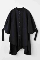 【エンフォルド/ENFOLD】のNOTE SH/シャツ 人気、トレンドファッション・服の通販 founy(ファニー) ファッション Fashion レディースファッション Fashion for Women トップス・カットソー Cut & Sew Tops シャツ・ブラウス・オフィスカジュアル Elegant Blouses & Button-Ups スリット Slit, Slit Detail スリーブ Sleeve, Long Sleeve / Short Sleeve ドレープ Drape, Draping Fabric ラウンド Round, Round Neck ロング Long, Long-Length 今季 This Season, Current Season thumbnail ブラック|ID: prp329100004621212 ipo3291000000036063265