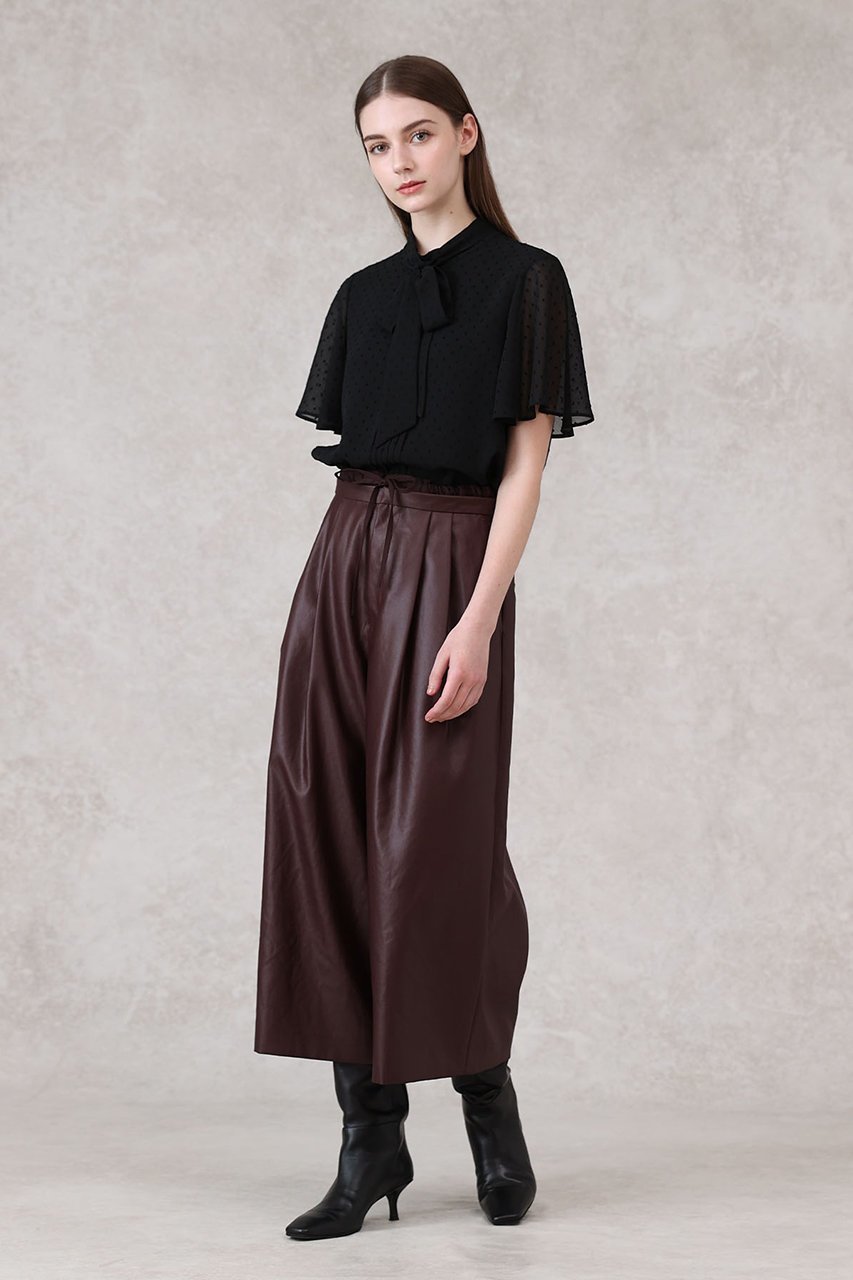 【アナイ/ANAYI】のカットドット楊柳ボウタイ ブラウス 人気、トレンドファッション・服の通販 founy(ファニー) 　ファッション　Fashion　レディースファッション　Fashion for Women　トップス・カットソー　Cut & Sew Tops　シャツ・ブラウス・オフィスカジュアル　Elegant Blouses & Button-Ups　2025年　2025　2025-2026秋冬・A/W　Autumn/Winter 2025–26 AW25–26　シアー　Sheer, See-Through　シフォン　Chiffon, Lightweight Fabric　ショート　Short, Short Length　ジャカード／ジャガード　Jacquard, Woven Pattern　スタンド　Stand Collar, Upright Stand　スリーブ　Sleeve, Long Sleeve / Short Sleeve　ドット　Polka Dot, Dot Pattern　フロント　Front, Front Design　エレガント 上品　Elegant　A/W・秋冬　Autumn/Winter　other-8|ID: prp329100004621219 ipo3291000000033155362
