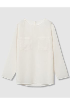 【アナイ/ANAYI】 トリアセボイルポケットTブラウス人気、トレンドファッション・服の通販 founy(ファニー) ファッション Fashion レディースファッション Fashion for Women トップス・カットソー Cut & Sew Tops シャツ・ブラウス・オフィスカジュアル Elegant Blouses & Button-Ups シアー Sheer, See-Through シルク Silk, 100% Silk シンプル Simple, Minimal スリーブ Sleeve, Long Sleeve / Short Sleeve バランス Balance, Style Balance ポケット Pocket, Pocket Detail ロング Long, Long-Length 再入荷 Restock / Back in Stock |ID:prp329100004621220