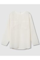 【アナイ/ANAYI】のトリアセボイルポケットTブラウス 人気、トレンドファッション・服の通販 founy(ファニー) ファッション Fashion レディースファッション Fashion for Women トップス・カットソー Cut & Sew Tops シャツ・ブラウス・オフィスカジュアル Elegant Blouses & Button-Ups シアー Sheer, See-Through シルク Silk, 100% Silk シンプル Simple, Minimal スリーブ Sleeve, Long Sleeve / Short Sleeve バランス Balance, Style Balance ポケット Pocket, Pocket Detail ロング Long, Long-Length 再入荷 Restock / Back in Stock |ID:prp329100004621220