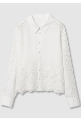 【アナイ/ANAYI】 カットワークレースコットンシャツ人気、トレンドファッション・服の通販 founy(ファニー) ファッション Fashion レディースファッション Fashion for Women トップス・カットソー Cut & Sew Tops シャツ・ブラウス・オフィスカジュアル Elegant Blouses & Button-Ups コンビ Combo, Combination Style スリーブ Sleeve, Long Sleeve / Short Sleeve ドッキング Docking, Mixed Material バランス Balance, Style Balance レース Lace, Lace Fabric ロング Long, Long-Length エレガント 上品 Elegant |ID:prp329100004621222