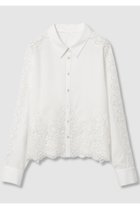 【アナイ/ANAYI】のカットワークレースコットンシャツ 人気、トレンドファッション・服の通販 founy(ファニー) ファッション Fashion レディースファッション Fashion for Women トップス・カットソー Cut & Sew Tops シャツ・ブラウス・オフィスカジュアル Elegant Blouses & Button-Ups コンビ Combo, Combination Style スリーブ Sleeve, Long Sleeve / Short Sleeve ドッキング Docking, Mixed Material バランス Balance, Style Balance レース Lace, Lace Fabric ロング Long, Long-Length エレガント 上品 Elegant thumbnail ホワイト|ID: prp329100004621222 ipo3291000000035651105