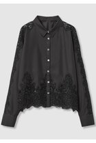 【アナイ/ANAYI】のカットワークレースコットンシャツ 人気、トレンドファッション・服の通販 founy(ファニー) ファッション Fashion レディースファッション Fashion for Women トップス・カットソー Cut & Sew Tops シャツ・ブラウス・オフィスカジュアル Elegant Blouses & Button-Ups コンビ Combo, Combination Style スリーブ Sleeve, Long Sleeve / Short Sleeve ドッキング Docking, Mixed Material バランス Balance, Style Balance レース Lace, Lace Fabric ロング Long, Long-Length エレガント 上品 Elegant thumbnail ブラック|ID: prp329100004621222 ipo3291000000035651106