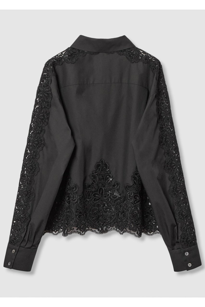 【アナイ/ANAYI】のカットワークレースコットンシャツ 人気、トレンドファッション・服の通販 founy(ファニー) 　ファッション　Fashion　レディースファッション　Fashion for Women　トップス・カットソー　Cut & Sew Tops　シャツ・ブラウス・オフィスカジュアル　Elegant Blouses & Button-Ups　コンビ　Combo, Combination Style　スリーブ　Sleeve, Long Sleeve / Short Sleeve　ドッキング　Docking, Mixed Material　バランス　Balance, Style Balance　レース　Lace, Lace Fabric　ロング　Long, Long-Length　エレガント 上品　Elegant　other-2|ID: prp329100004621222 ipo3291000000035651107