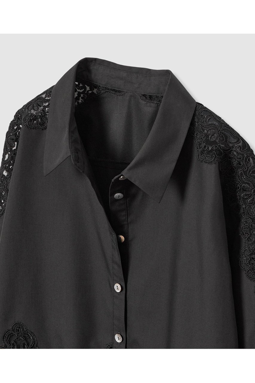 【アナイ/ANAYI】のカットワークレースコットンシャツ 人気、トレンドファッション・服の通販 founy(ファニー) 　ファッション　Fashion　レディースファッション　Fashion for Women　トップス・カットソー　Cut & Sew Tops　シャツ・ブラウス・オフィスカジュアル　Elegant Blouses & Button-Ups　コンビ　Combo, Combination Style　スリーブ　Sleeve, Long Sleeve / Short Sleeve　ドッキング　Docking, Mixed Material　バランス　Balance, Style Balance　レース　Lace, Lace Fabric　ロング　Long, Long-Length　エレガント 上品　Elegant　other-3|ID: prp329100004621222 ipo3291000000035651108