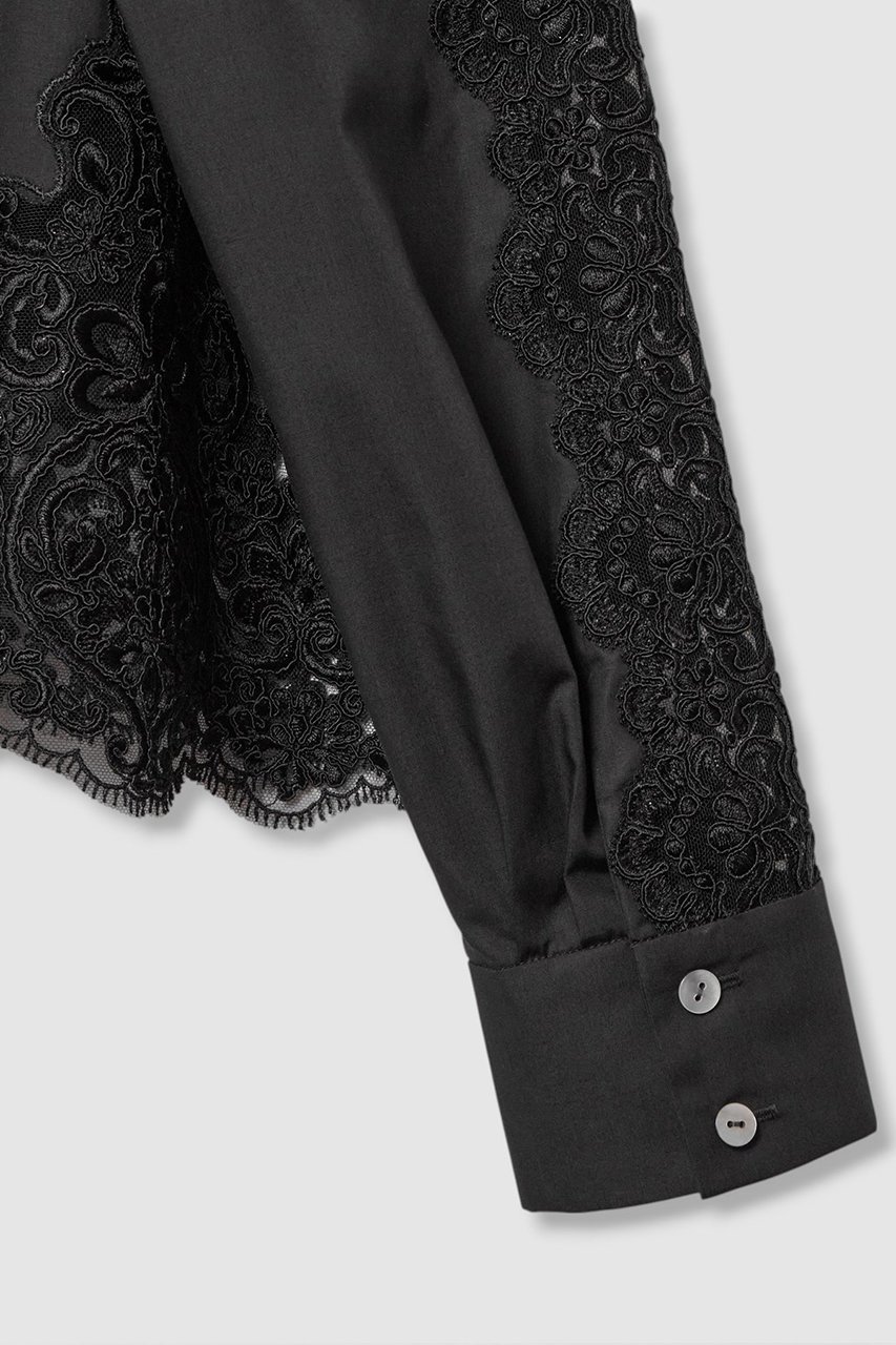 【アナイ/ANAYI】のカットワークレースコットンシャツ 人気、トレンドファッション・服の通販 founy(ファニー) 　ファッション　Fashion　レディースファッション　Fashion for Women　トップス・カットソー　Cut & Sew Tops　シャツ・ブラウス・オフィスカジュアル　Elegant Blouses & Button-Ups　コンビ　Combo, Combination Style　スリーブ　Sleeve, Long Sleeve / Short Sleeve　ドッキング　Docking, Mixed Material　バランス　Balance, Style Balance　レース　Lace, Lace Fabric　ロング　Long, Long-Length　エレガント 上品　Elegant　other-4|ID: prp329100004621222 ipo3291000000035651109