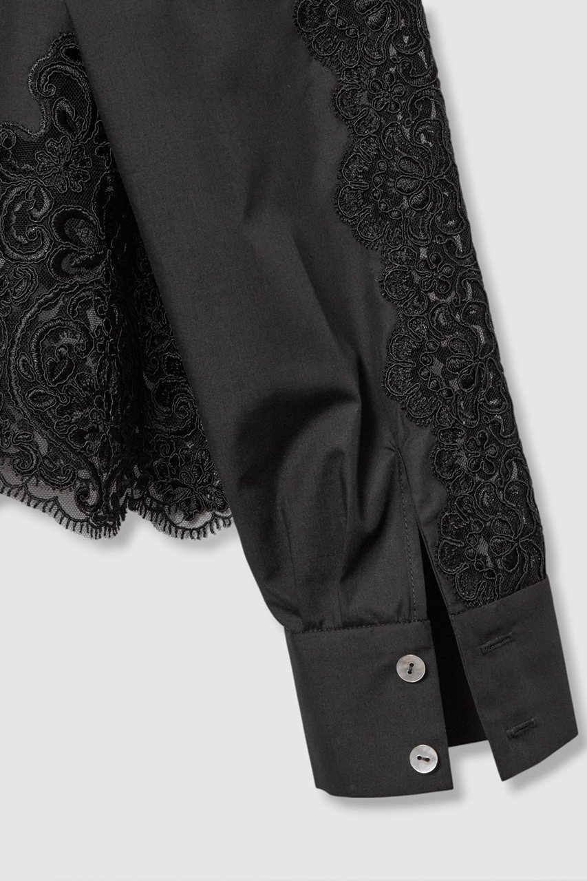 【アナイ/ANAYI】のカットワークレースコットンシャツ 人気、トレンドファッション・服の通販 founy(ファニー) 　ファッション　Fashion　レディースファッション　Fashion for Women　トップス・カットソー　Cut & Sew Tops　シャツ・ブラウス・オフィスカジュアル　Elegant Blouses & Button-Ups　コンビ　Combo, Combination Style　スリーブ　Sleeve, Long Sleeve / Short Sleeve　ドッキング　Docking, Mixed Material　バランス　Balance, Style Balance　レース　Lace, Lace Fabric　ロング　Long, Long-Length　エレガント 上品　Elegant　other-5|ID: prp329100004621222 ipo3291000000035651110