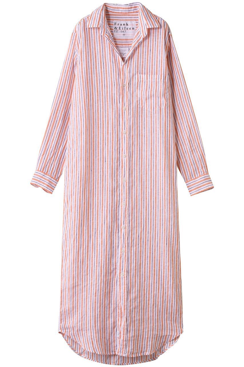 【フランク&アイリーン/Frank&Eileen】のRORY イタリアンリネン マルチストライプ ロングシャツ 人気、トレンドファッション・服の通販 founy(ファニー) 　ファッション　Fashion　レディースファッション　Fashion for Women　トップス・カットソー　Cut & Sew Tops　シャツ・ブラウス・オフィスカジュアル　Elegant Blouses & Button-Ups　スタイリッシュ　Stylish, Fashionable　ストライプ　Stripe, Striped Pattern　スリーブ　Sleeve, Long Sleeve / Short Sleeve　リネン　Linen, Linen Fabric　ロング　Long, Long-Length　羽織　Haori, Light Jacket　 other-1|ID: prp329100004621224 ipo3291000000035496156