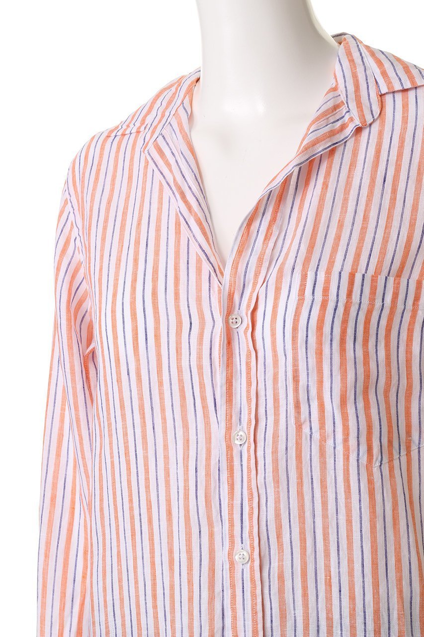 【フランク&アイリーン/Frank&Eileen】のRORY イタリアンリネン マルチストライプ ロングシャツ 人気、トレンドファッション・服の通販 founy(ファニー) 　ファッション　Fashion　レディースファッション　Fashion for Women　トップス・カットソー　Cut & Sew Tops　シャツ・ブラウス・オフィスカジュアル　Elegant Blouses & Button-Ups　スタイリッシュ　Stylish, Fashionable　ストライプ　Stripe, Striped Pattern　スリーブ　Sleeve, Long Sleeve / Short Sleeve　リネン　Linen, Linen Fabric　ロング　Long, Long-Length　羽織　Haori, Light Jacket　other-5|ID: prp329100004621224 ipo3291000000035496164