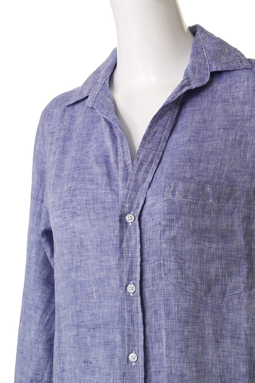 【フランク&アイリーン/Frank&Eileen】のRORY イタリアンリネン ブルー ロングシャツ 人気、トレンドファッション・服の通販 founy(ファニー) 　ファッション　Fashion　レディースファッション　Fashion for Women　トップス・カットソー　Cut & Sew Tops　シャツ・ブラウス・オフィスカジュアル　Elegant Blouses & Button-Ups　シンプル　Simple, Minimal　スリーブ　Sleeve, Long Sleeve / Short Sleeve　リゾート　Resort, Vacation Style　リネン　Linen, Linen Fabric　ロング　Long, Long-Length　other-5|ID: prp329100004621225 ipo3291000000036063283