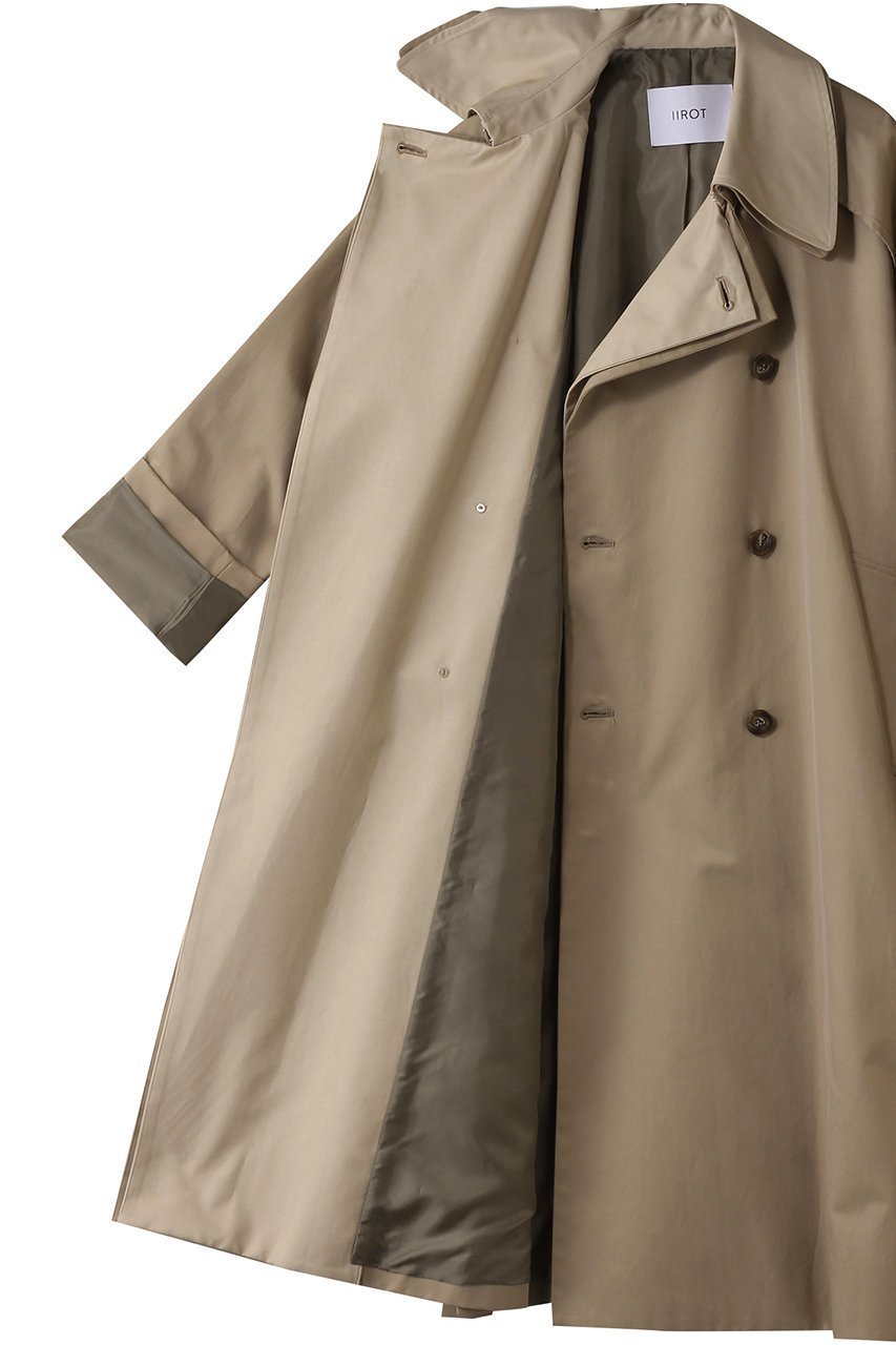 【イロット/IIROT】のハイ カウント コットン トレンチ コート 人気、トレンドファッション・服の通販 founy(ファニー) 　ファッション　Fashion　レディースファッション　Fashion for Women　アウター　Coat / Outerwear Collection　コート・ロングコート・ピーコート　Long Coats, Peacoats & More　トレンチコート / 春秋の定番アウター　Trench Coats　トレンチ　Trench, Trench Coat　モダン　Modern, Contemporary　ロング　Long, Long-Length　定番　Standard, Basic Item　other-6|ID: prp329100004621226 ipo3291000000033155418